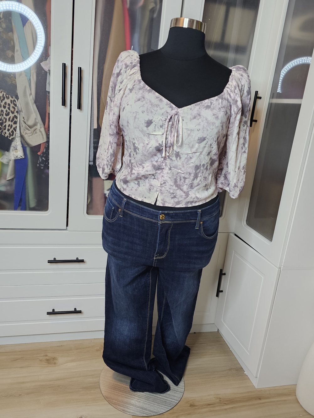 Seven7 Dark Blue Boot Cut Jeans Size 16